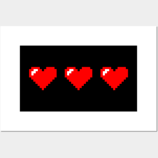 Pixel Heart Life Posters and Art